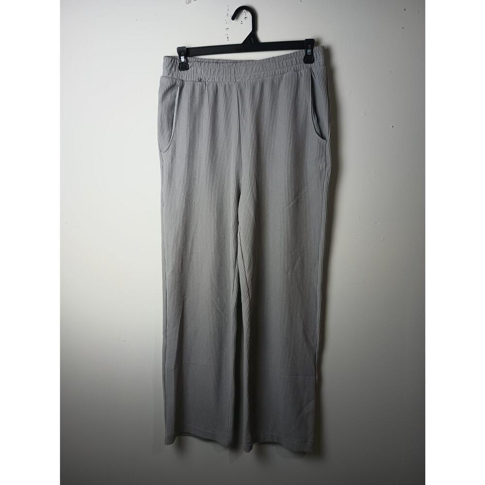 Ricky Singh D&F Men's Baggy Ribbed Sweatpants Gray Size Large Pull on Drawstring